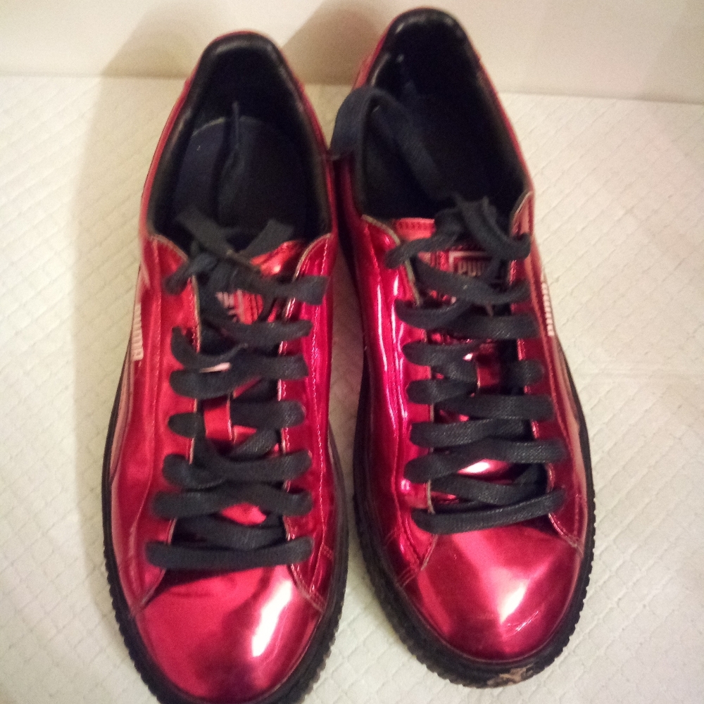 Puma Women's Shiny/Metallic Red Sneakers